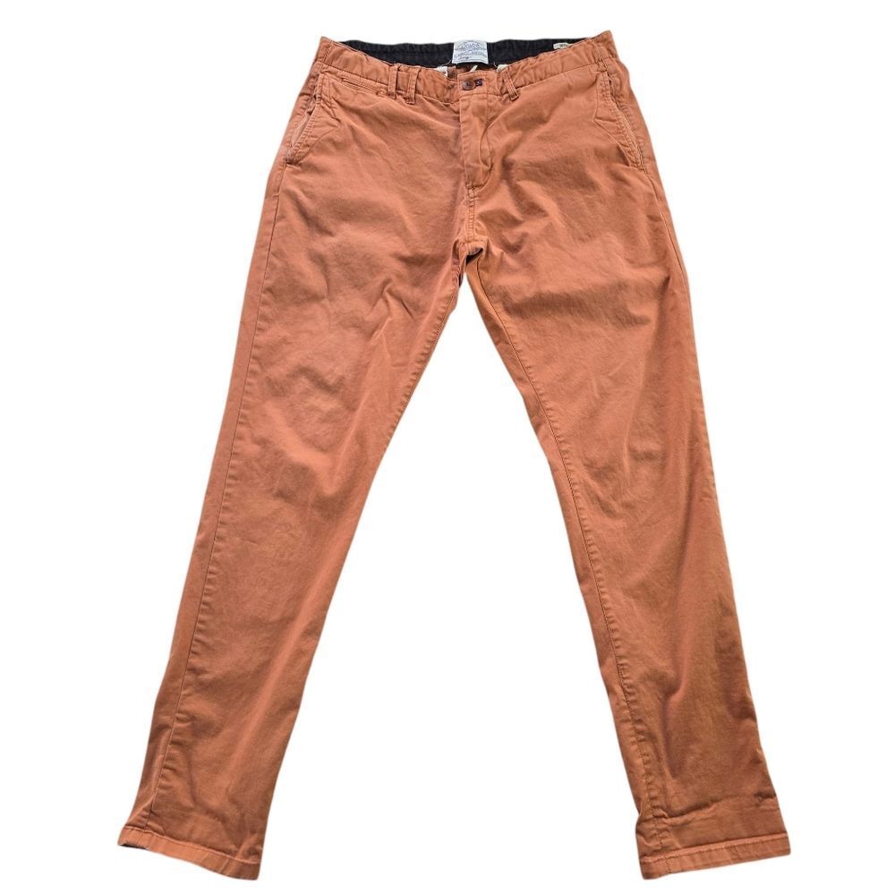 Scotch & Soda Men's Warren Cotton Blend Chino Pants‎ Orange Size 30 X 32